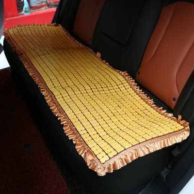 夏季竹片汽車坐墊 夏天花邊竹片方墊三件套汽車座墊子 竹片坐墊