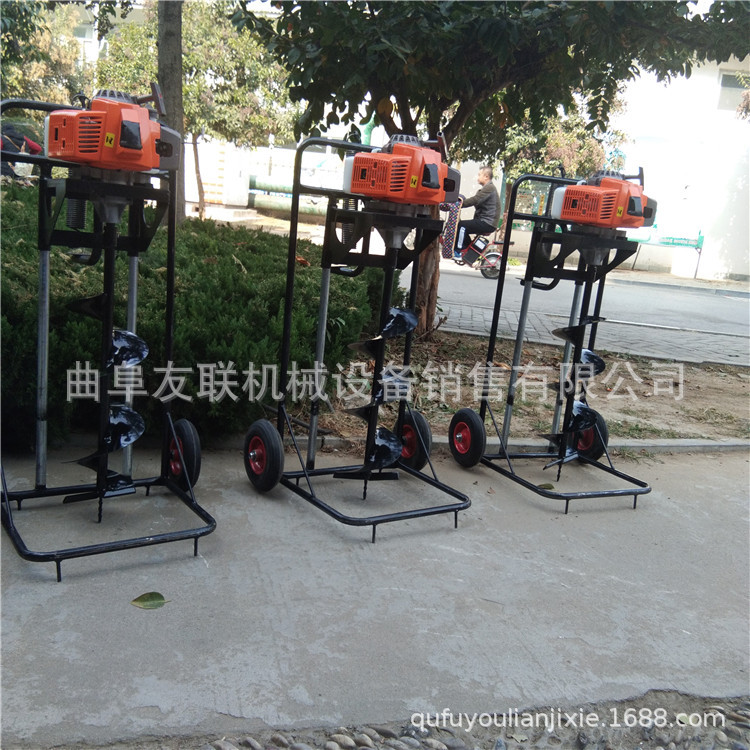 小型水泥线杆打洞机 冬季东北小型钻冰机 手推框架式挖坑打眼机41
