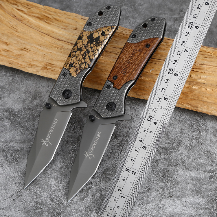 新款折叠刀野营求生折刀高硬度多功能刀具迷你军刀户外随身小折刀