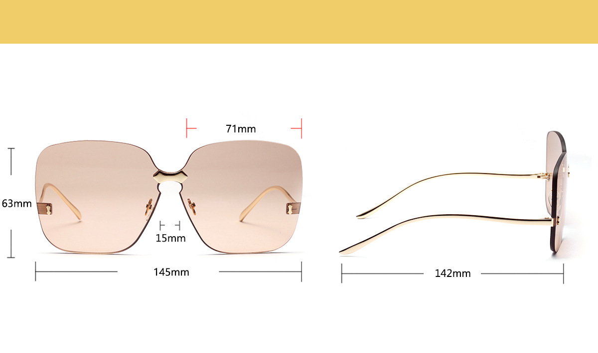 Borderless Sunglasses Jelly Color Marine Glasses Wholesale Nihaojewelry display picture 2