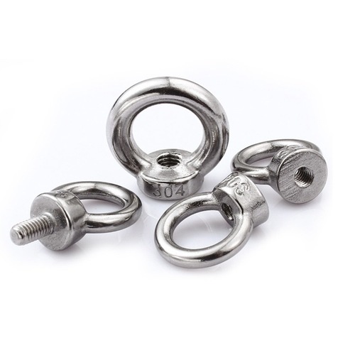 Supply 304 stainless steel eye nuts, ring nuts, marine nut rigging, stainless steel screws wholesale