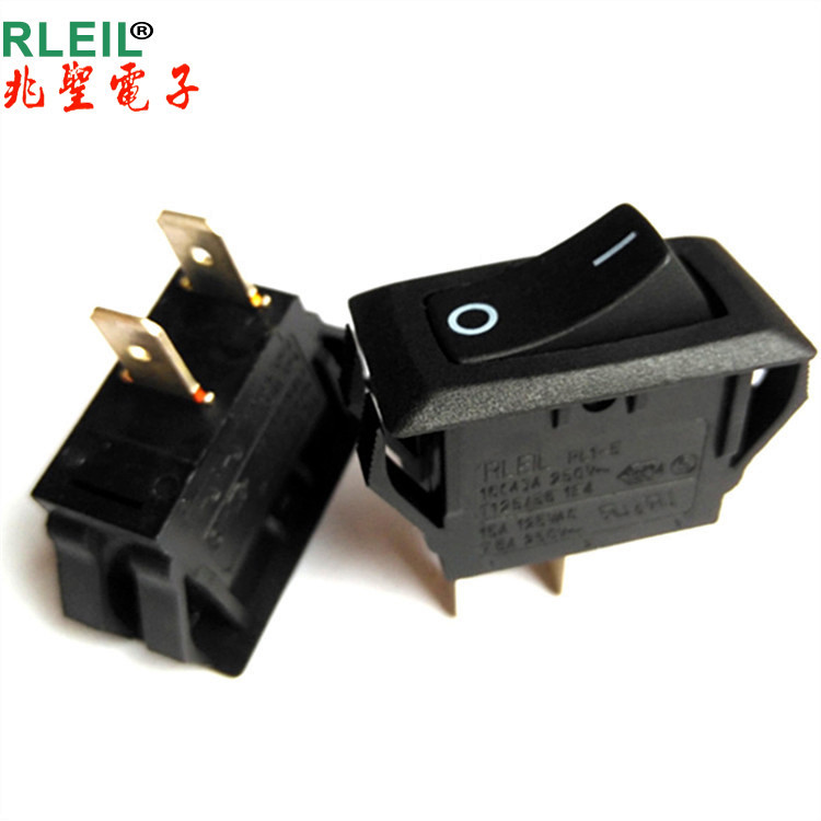 RLEIL开孔28.6*14电器电源开关 优质KCD3翘板二档两位2脚船型开关