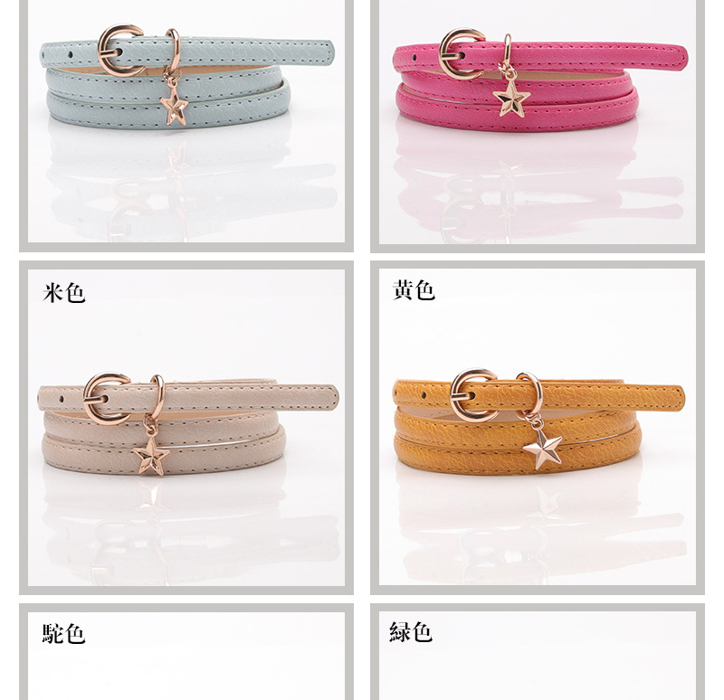 Fashion Five-pointed Star Decoration Thin Belt Wholesale display picture 2