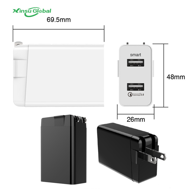 3USB接口QC3.0手机快速充电器手机快速充电器3.0快充高通快充3USB
