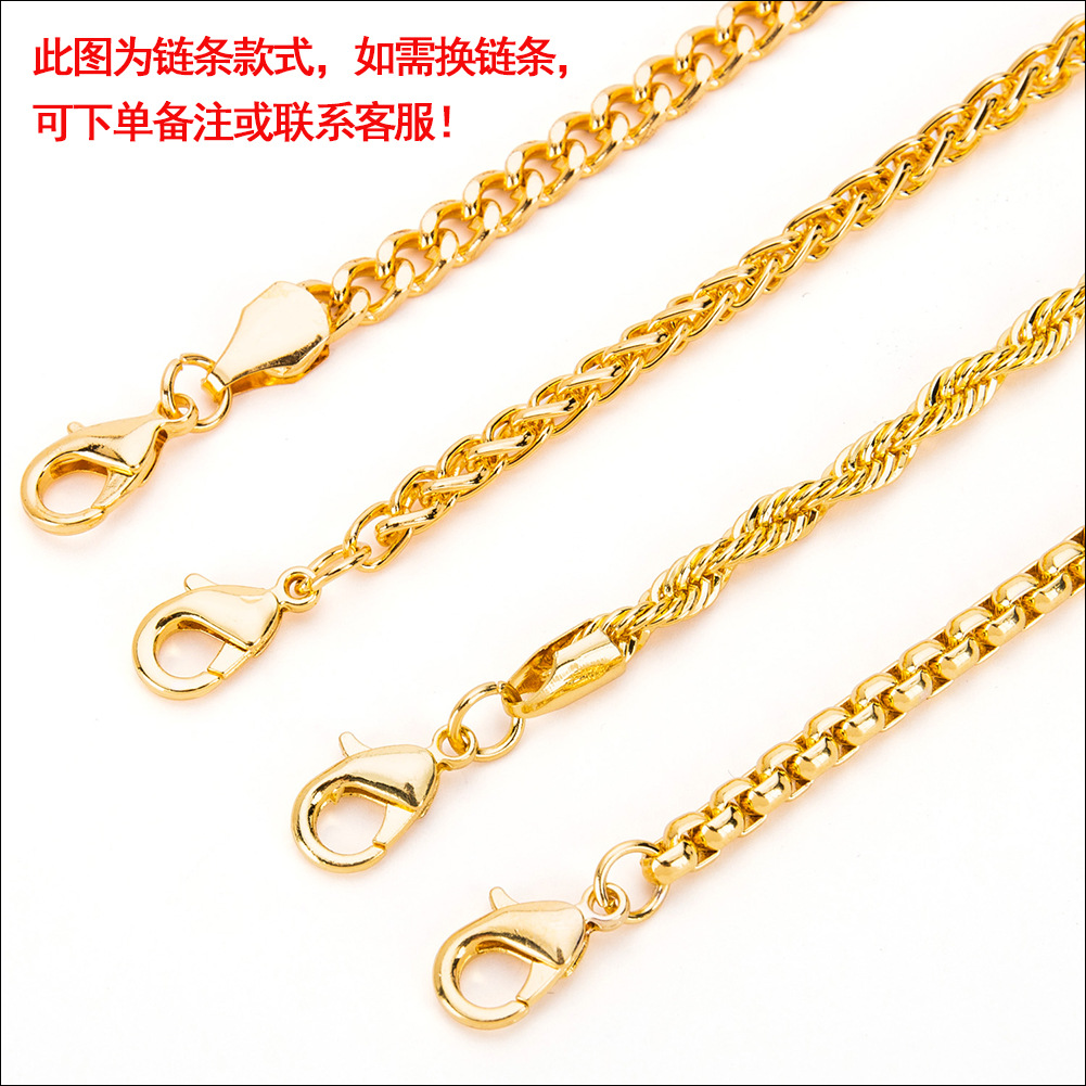 European and American retro domineering hiphop Cuban chain mens necklacepicture7