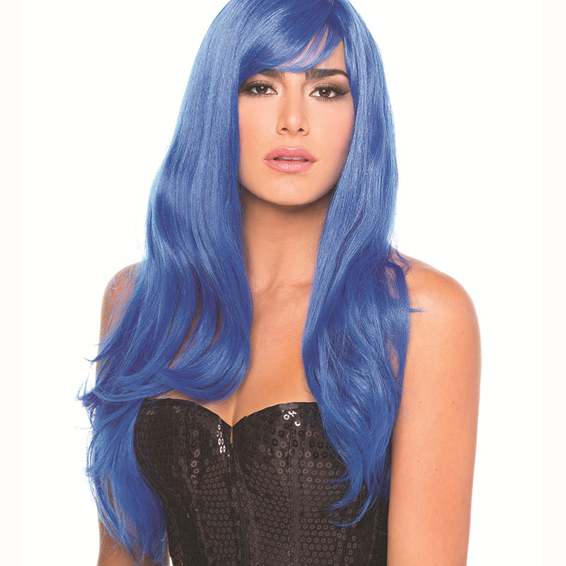 NEWLOOK BW095 estilo europeo y americano pequeño rollo de cabello largo peluca de vacaciones peluca sintética