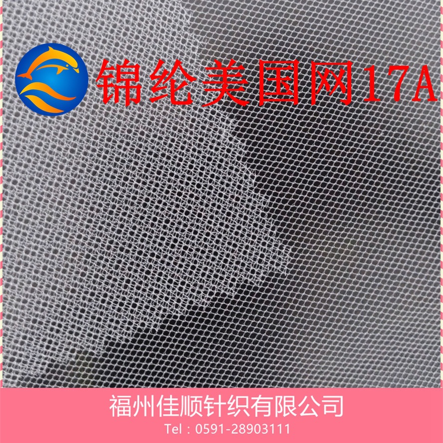 绣花网布 20D锦纶美国网 纶针织菱角网锦纶美国网