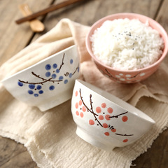 Japanese-style 4.5-inch threaded rice bowl with creative wind design, household ceramic rice bowl, hotel tableware snowflake small soup bowl