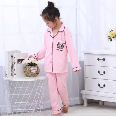 春秋男女大童兒童睡衣長袖純棉男童女孩中童韓版家居服套裝