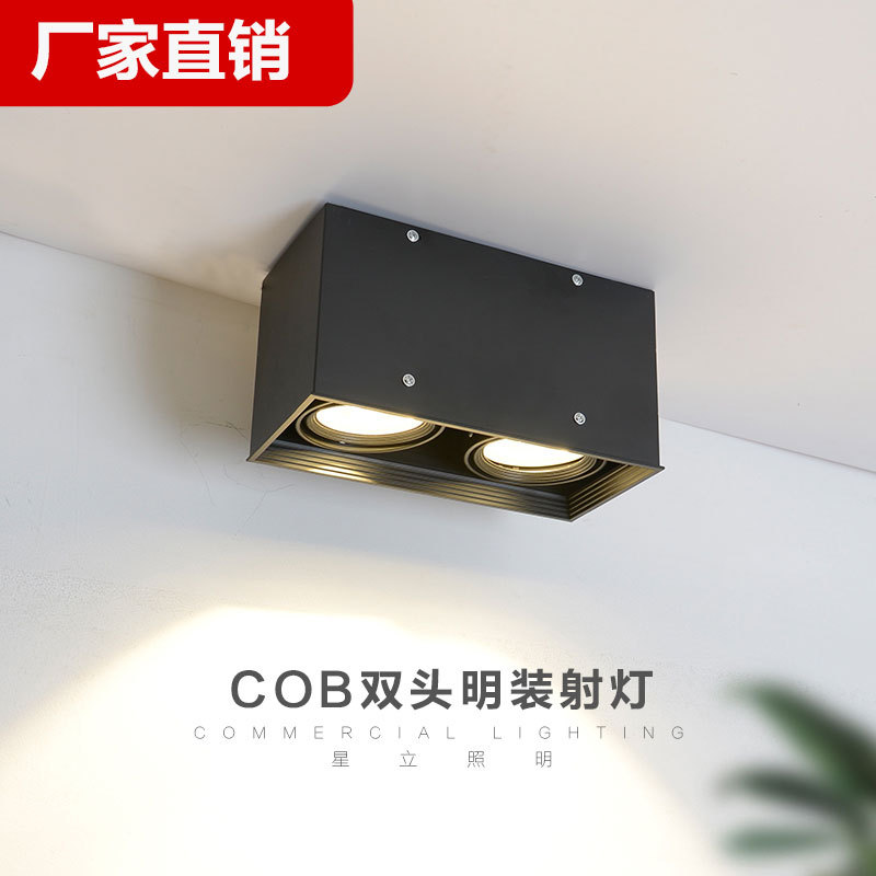 2.4G Dimming Surface mounted downlights LED Square Spotlight COB Surface mounted spotlights Ceiling Ming Zhuang square Down lamp