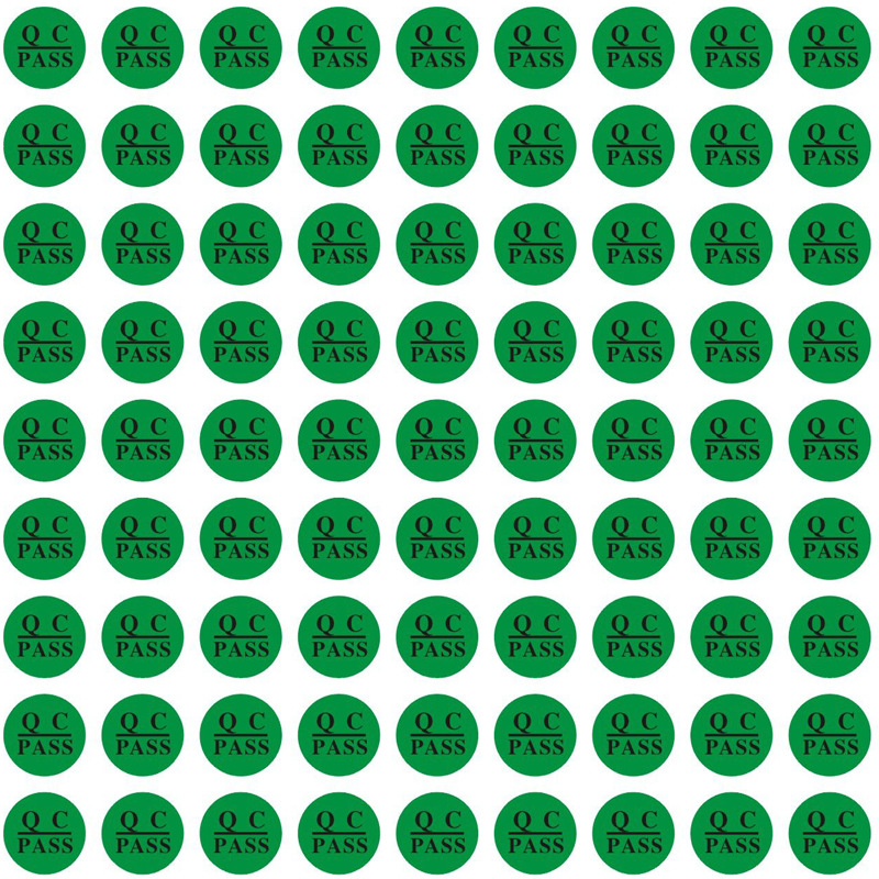 圆点检验合格标签日用品电子电器不干胶彩色贴合格证可印防伪标识