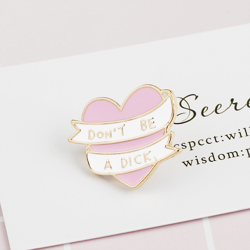 New Sweet Love English Lettering Brooch display picture 5