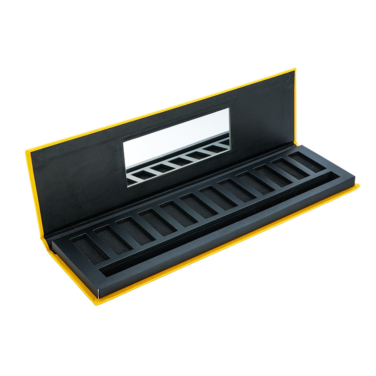 纸质眼影盒12色加内部可放眼影笔翻盖有玻璃镜颜色规格可定制