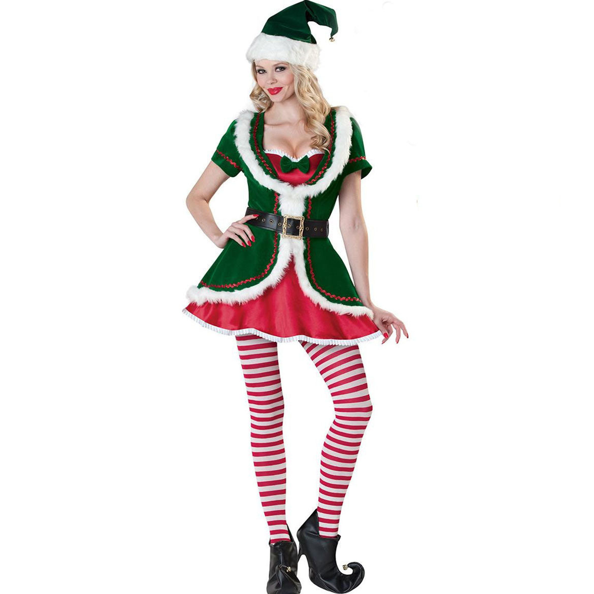 Christmas Fashion Color Block Masquerade Stage Costume Props display picture 2