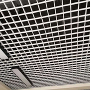厂家直销铝格栅天花 定做地下车库125格子白色铝格栅吊顶