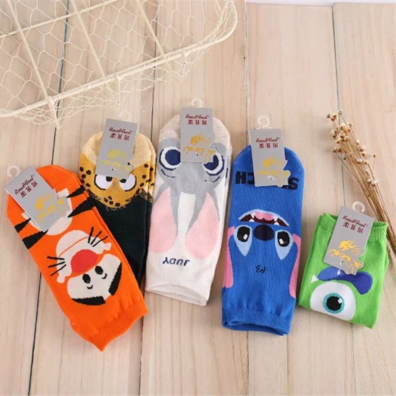 New Cotton Cute Fresh Short Cartoon Socks Cute Animal Monster Straight Boat Socks Wholesale New Cotton Cute Fresh Short Cartoon Socks Cute Animal Monster Straight Boat Socks Wholesale