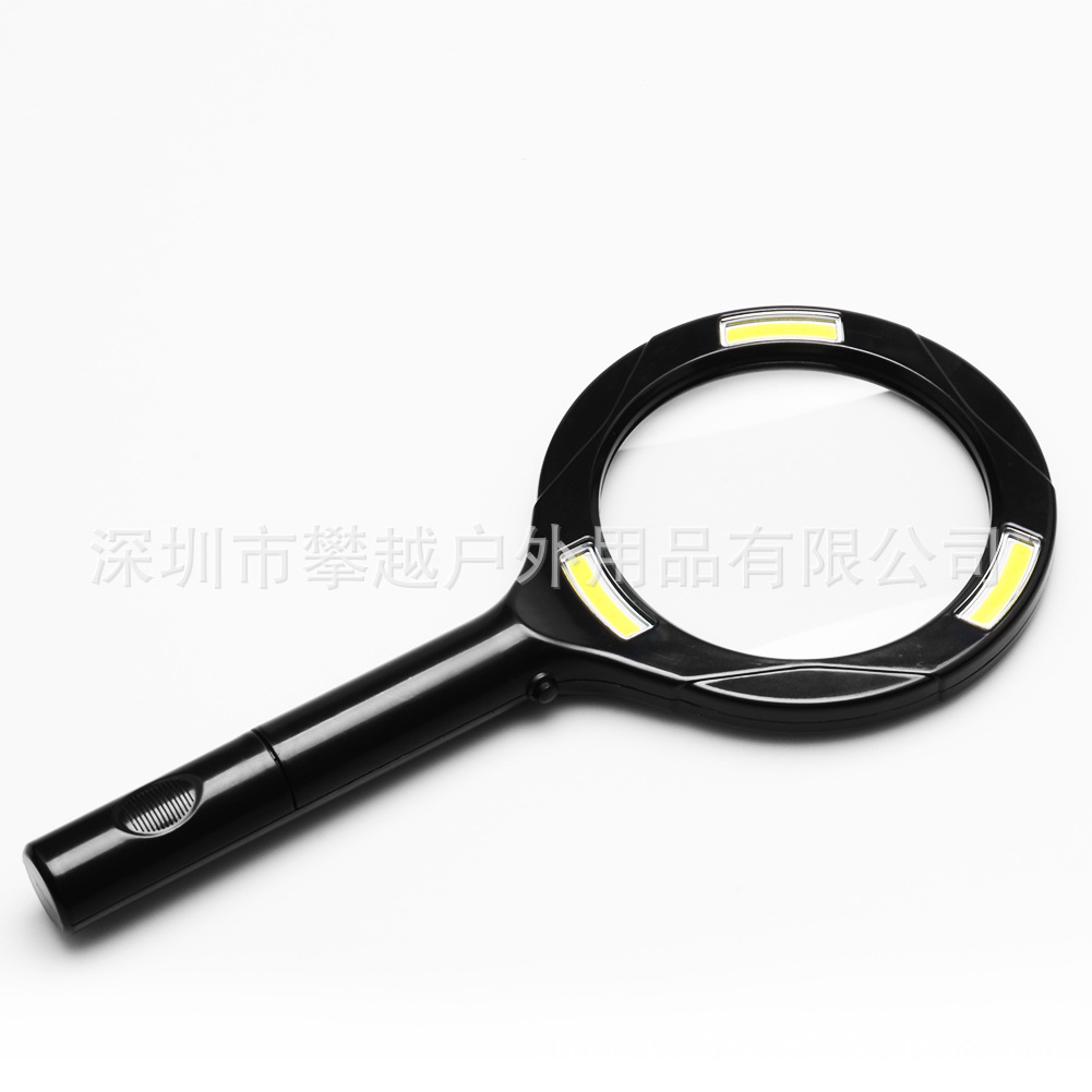 跨境新款5倍光学玻璃镜片COB阅读灯放大镜灯老年人台灯放大镜3倍