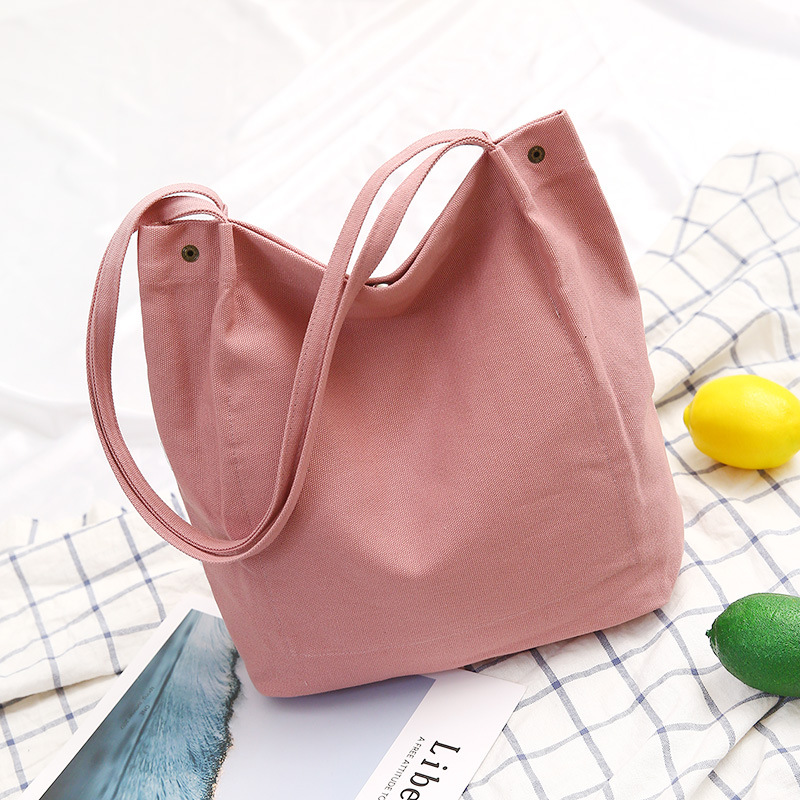 Manufacturer wholesale literature and art small fresh simple college women's Bag Canvas large capacity cloth bag portable one shoulder shopping bag