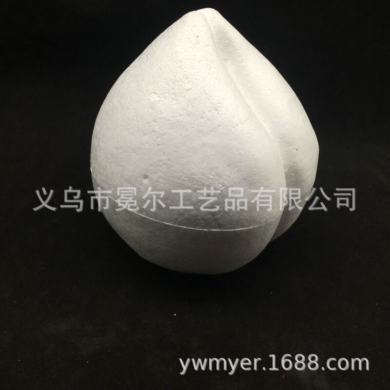 泡沫桃子  厂家直销20cm寿桃  保丽龙仿真水果白胚 摄影早教道具