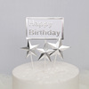 Cake plug -in bumps burn perfusion square pentagram Birthday cake decorative plug -in cake 插 插 plug -in decoration