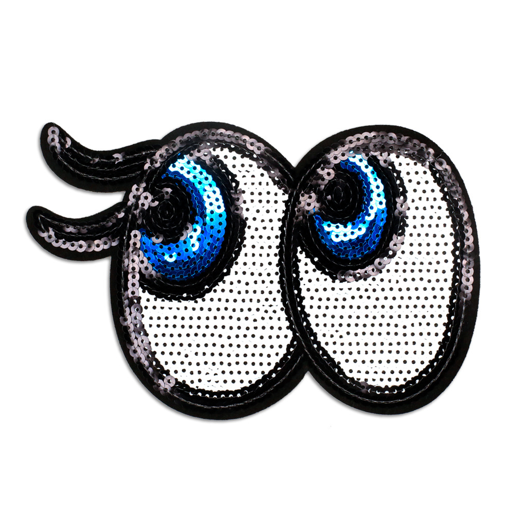 -JY-0861眼睛图案5MM珠片绣 可定制0.8-1.2