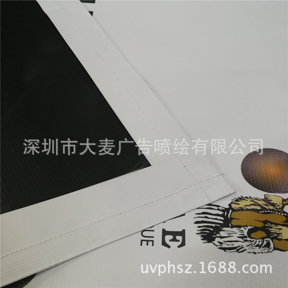 550黑底布UV喷绘480克出口高清打印510哑面黑白布索菲