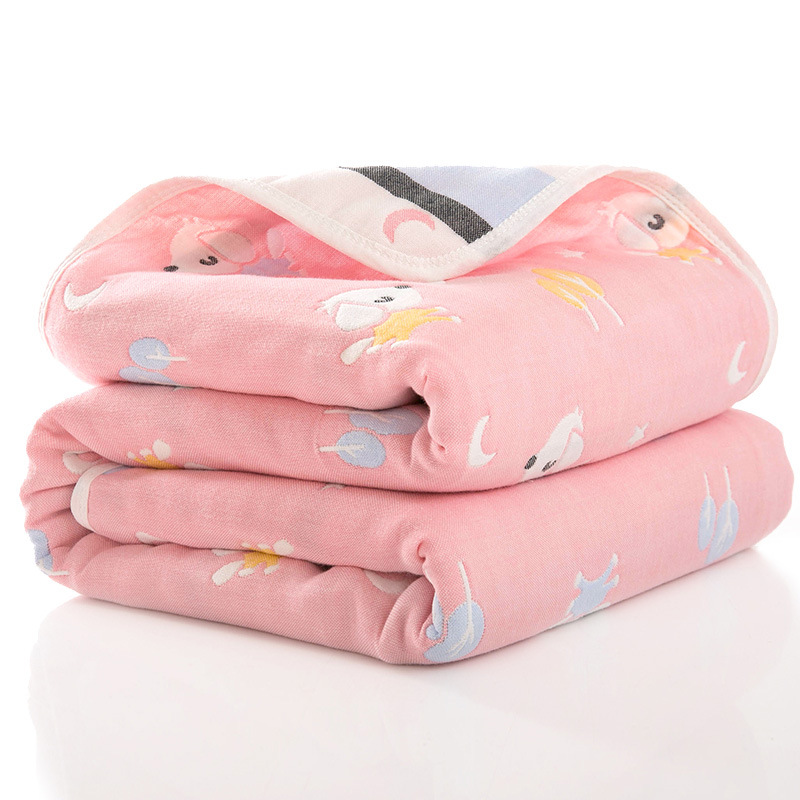 110*110cm Cotton Six-layer Gauze Children's Towel Quilt Baby Gauze Bath Towel Baby Blanket Hug Quilt Wholesale
