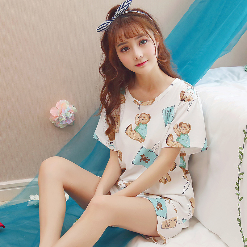 帮手主图-华信-2018夏季新款短袖6535睡衣女套装学生家