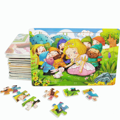 木制卡通图案30片拼图儿童益智力宝宝早教启蒙拼图拼板玩具批发