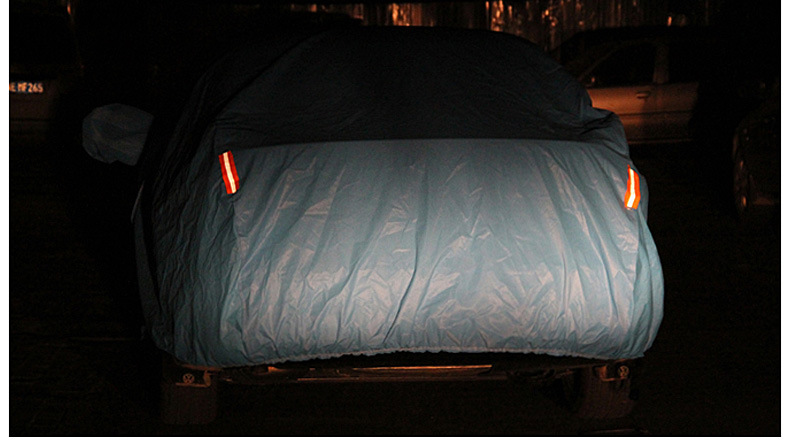 Anbiji Car Cover Peva with Cotton Insulation, Thickened Car Cover, Frost and Snow Protection, Rainproof Cover, Protective Car Cover with Fleece Lining