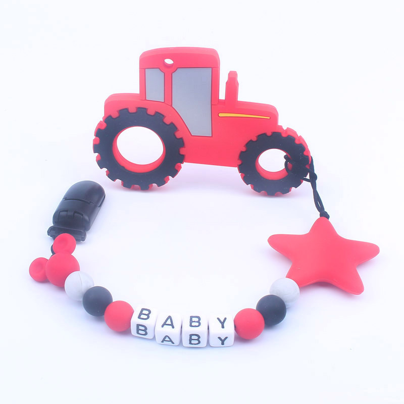 Suministros para bebés Cadena de chupete de silicona Baby Big Star juguete de silicona dientes molienda mordedor Comercio exterior Nuevo