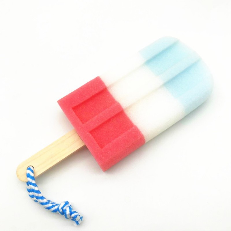 志诚专业定做海绵雪糕 彩色清洁搓澡海绵雪糕 雪糕海绵刷