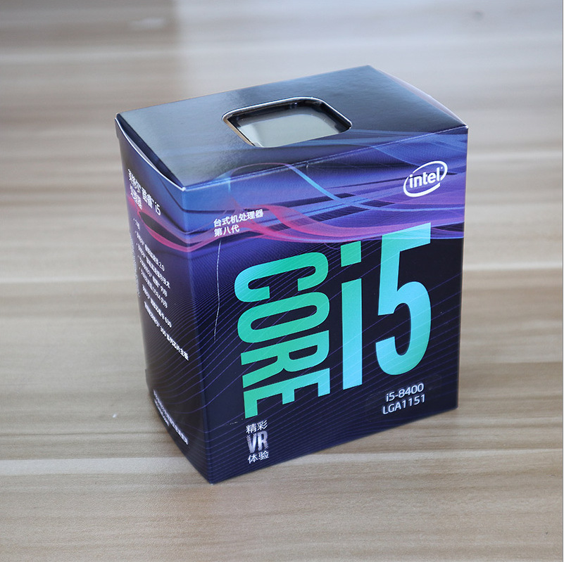 高效六核处理器 Intel英特尔i5 8400中文盒装CPU 八代LGA1151原包处理器