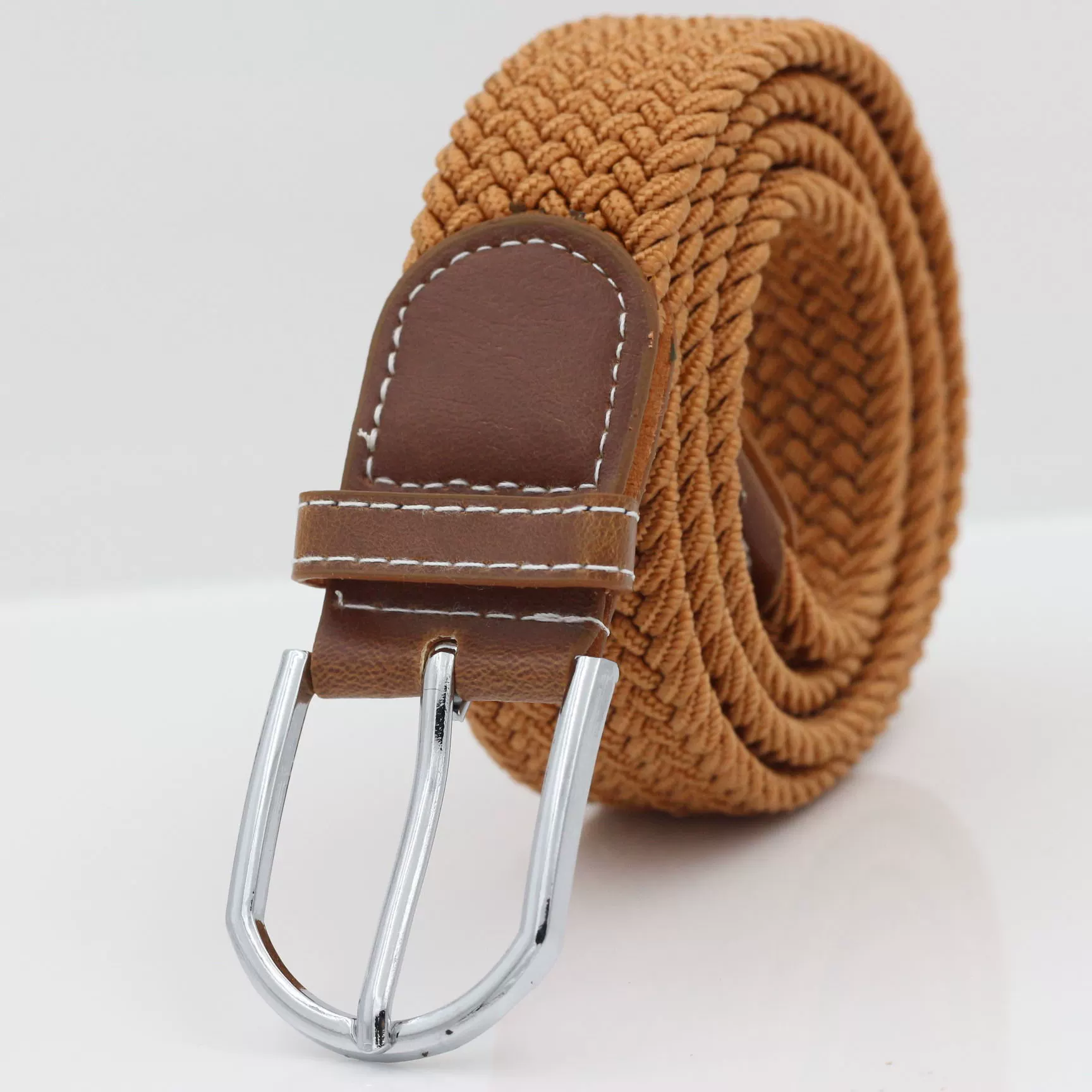 Elastic woven belt for leisure, trousers for men and women, elastic waist