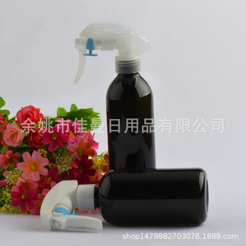 佳曼包装250ml 毫升喷雾瓶PET塑料瓶 圆柱平肩喷雾瓶配G枪喷壶