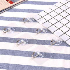 Home Invisible Hook Stainless Steel Transparent Adhesive Hook Door Back Wall Strong Hook Magic Nail-Free Hook One Piece Dropshipping