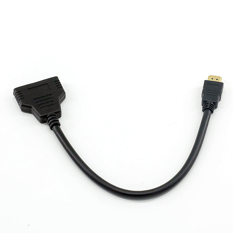HDMI one-to-two adapter cable 0.3 meters gold-plated high-definition…