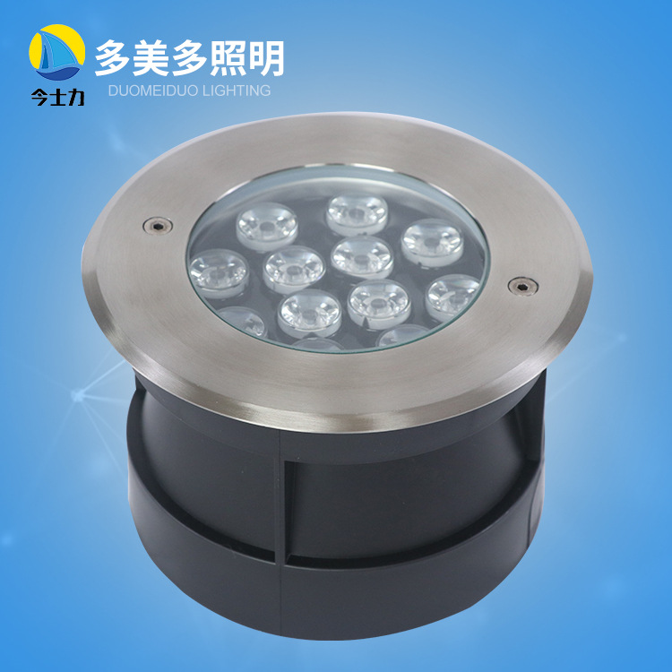 led Underwater Buried lights outdoors waterproof circular Stainless steel Underwater lights 24V Embedded seven colors IP68 Pool lights