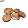 Powerful manufacturer acacia wooden lid new food wood -sealing lid round glass can wooden lid customization