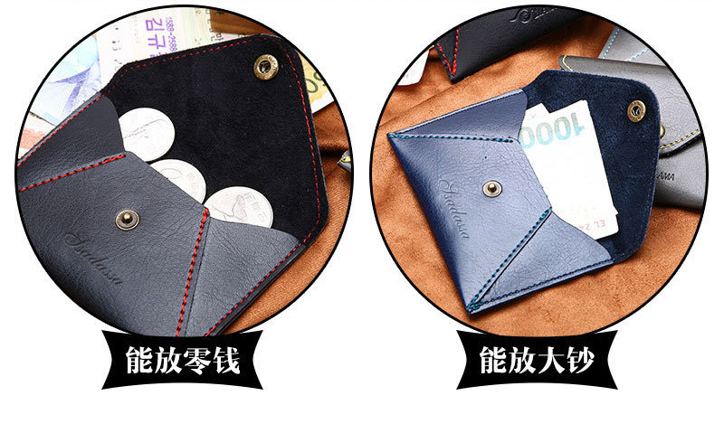 النسخة الكورية من حقيبة ببطاقة بيك أب Pu ، محفظة نحيفة للغاية ، حقيبة بطاقة عمل شخصية ، نموذج إبداعي ييوو display picture 13