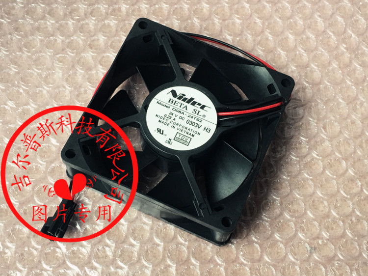 原装日本尼迪克Nidec D08A-24TS2 05 24V 8CM 8025变频器散热风扇
