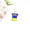 Cartoon double-sided epoxy resin PVC, commemorative football uniform, keychain