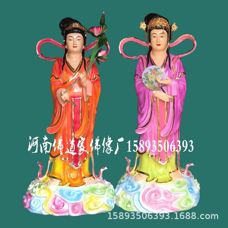 河南七仙女佛像图片 七仙女神像价格 玉皇宫神像 董永雕像 美女图