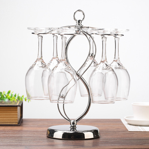 European wine glass holder, wall-mounted glass rack, upside-down wine glass shelf, tall glass holder