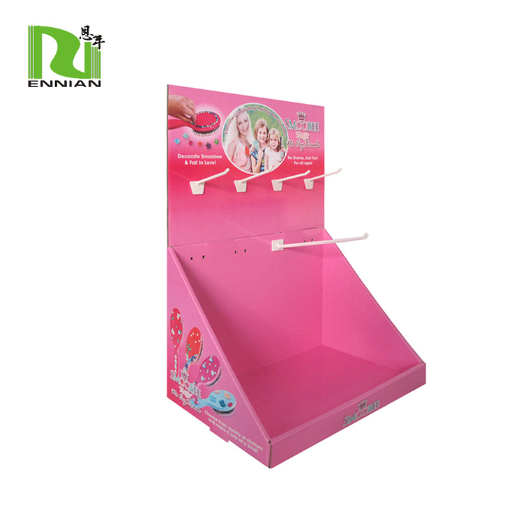礼品挂钩纸展示架 挂钩小坐台展示盒 纸盒展示架