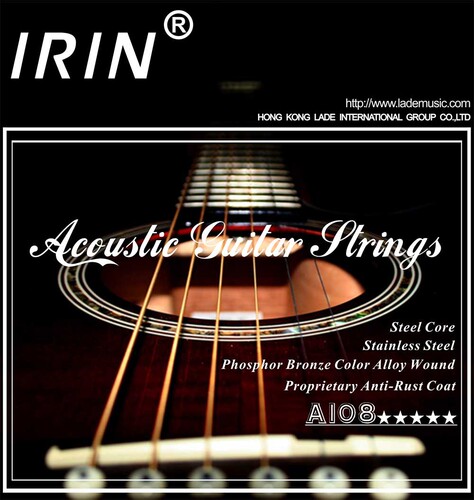 IRIN A108 folk guitar strings guitar string set guitar strings 6 pieces carton packaging musical instrument accessories wholesale