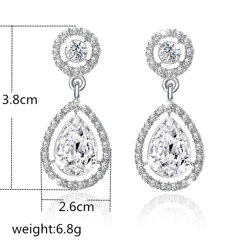 Simple Personality Diamond-studded Water Drop Long Earrings display picture 6