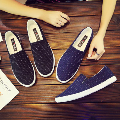 Autumn new pattern canvas shoe Korean Edition Trend man Casual shoes A pedal Lazy shoes Old Beijing cloth shoes 8081