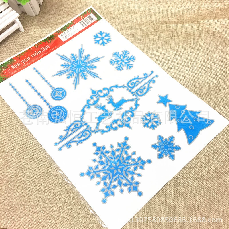 Западное Рождество Статическая Пленка Наклейки Рождественские Наклейки На Окна Автомобиля Наклейки