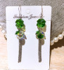 Crystal, long universal earrings, factory direct supply, four-leaf clover